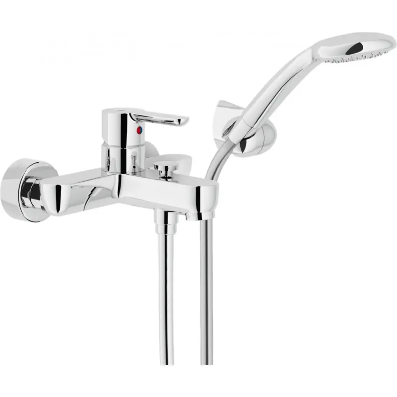 NOBILI ABC Miscelatore Rubinetto Monocomando Esterno Vasca/Doccia Con Deviatore - Finitura Cromo, Cartuccia a Dischi Ceramici, Design Ergonomico - AB87110CR