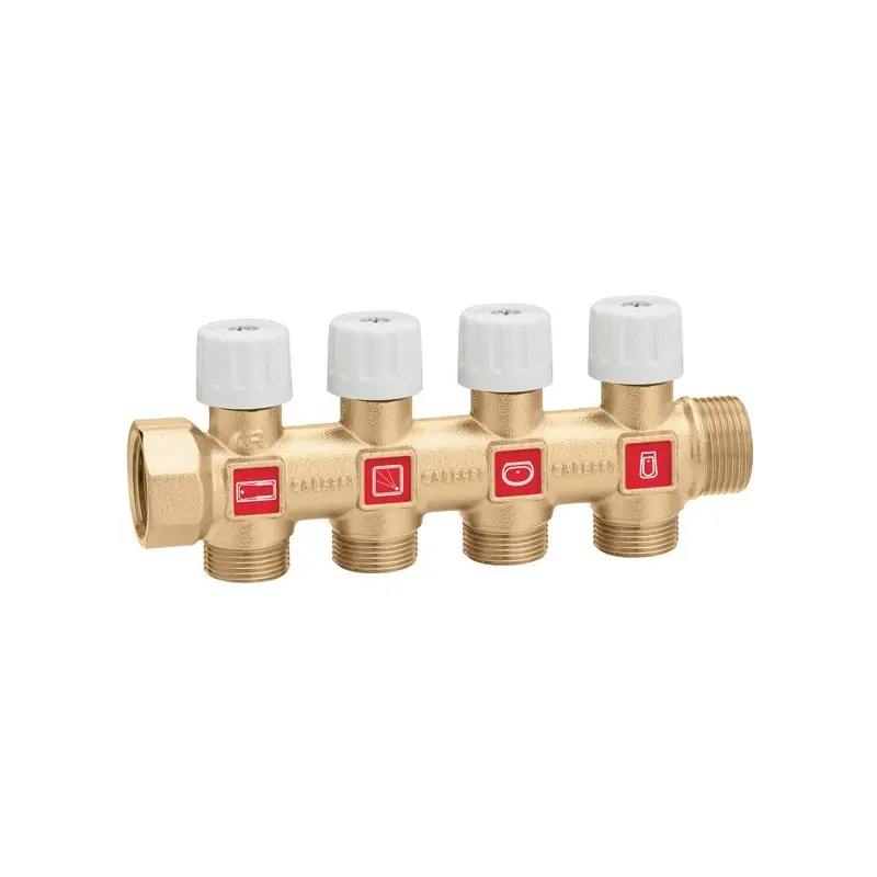 CALEFFI 354 Collettore Con Valvola Di Intercettazione Diam.3/4" 3 Derivazioni Diam.23/1,5M - 354053