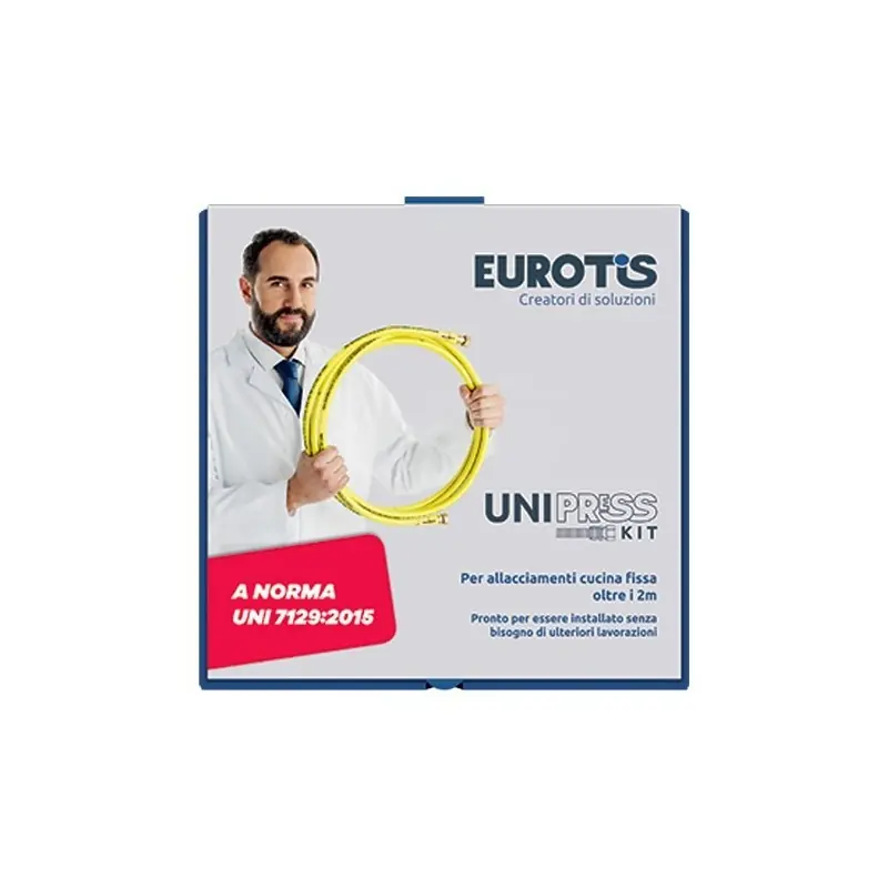 EUROTIS Kit Unipress Con Giunto Diritto Femmina Girevole E Gomito Femmina Girevole Ø12X1/2" L.3M - A10-0001-06441