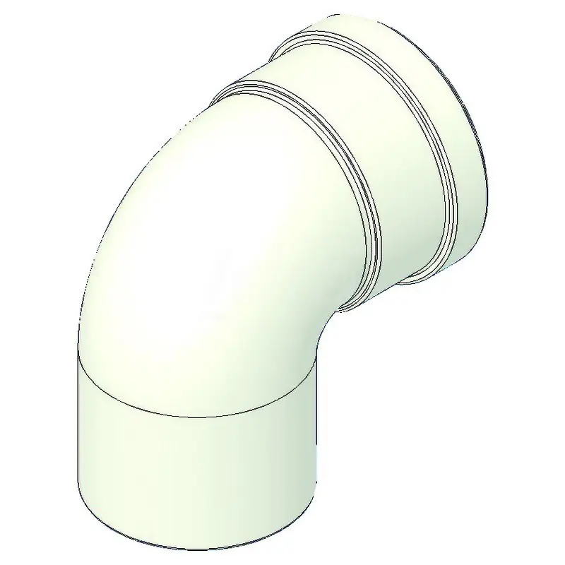 Curva alluminio 90° mf d=80 con guarnizione a norma CE 00000051003