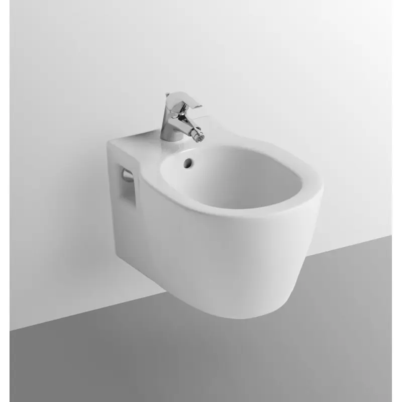 IDEAL STANDARD Connect Bidet Sospeso Monoforo, Fissaggi Nascosti, Finefireclay, Bianco - E799701