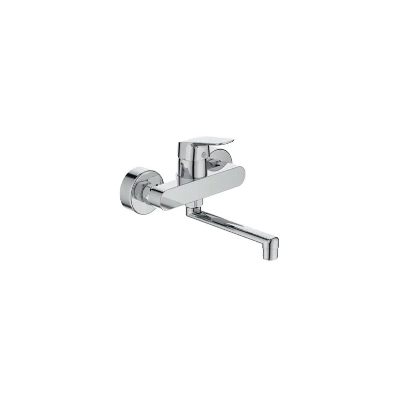 IDEAL STANDARD CeraFlex Miscelatore per Lavello - Braccio di Erogazione Girevole 200mm, Finitura Cromo, Tecnologia EcoFlow, Cartuccia Ceramica - B1730AA