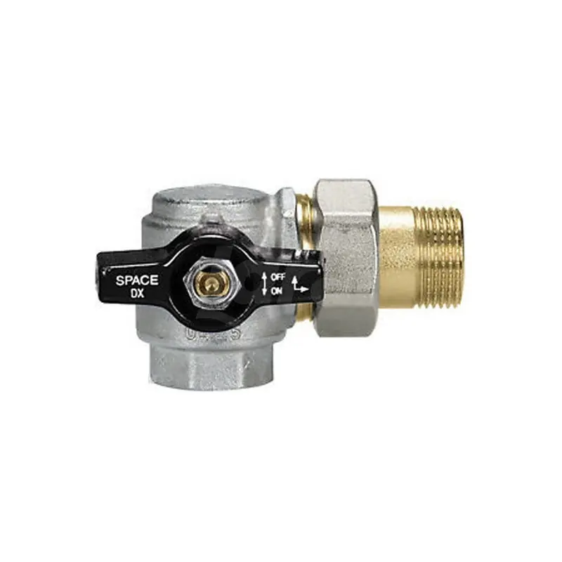 EFFEBI Space 2071N Valvola Sfera Squadra Destra Ø3/4" Farfalla Nera - 2071N405