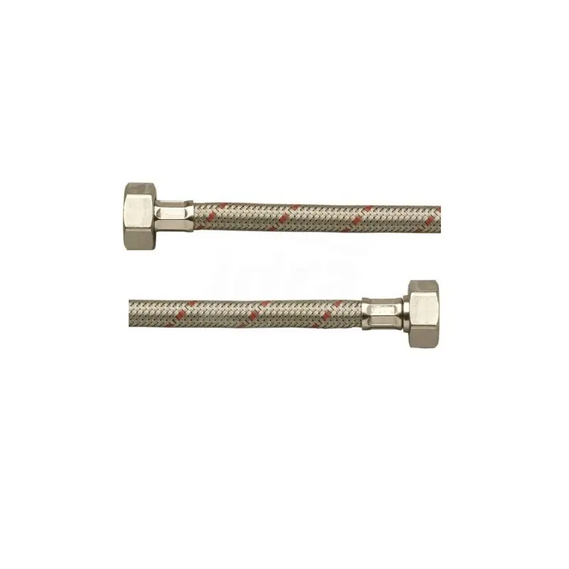 LUXOR Of 1014 Flessibile Dn10 Acciaio Inox 400Mm Ø3/8" Maschio Prolungato Con Rosetta Scorrevole X 3/8" Femmina Con Guarnizione Inserita - FGADJS0400LAS
