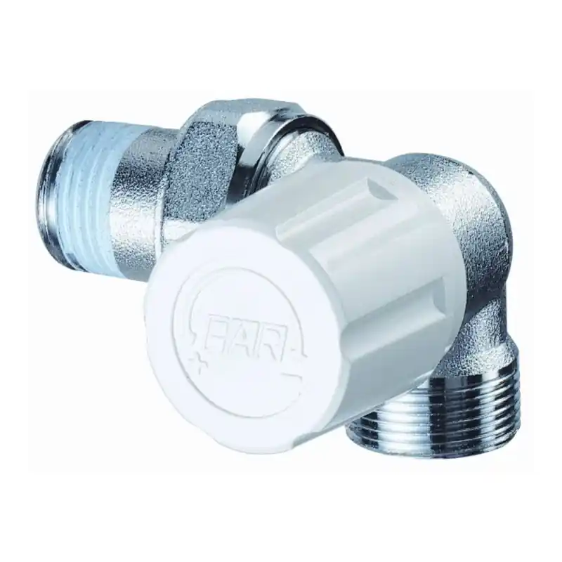FAR 1616 Valvola Termostatizzabile A Squadra Sinistra Cromata Ø1/2" Attacco Rame Con Codolo - 1616 12