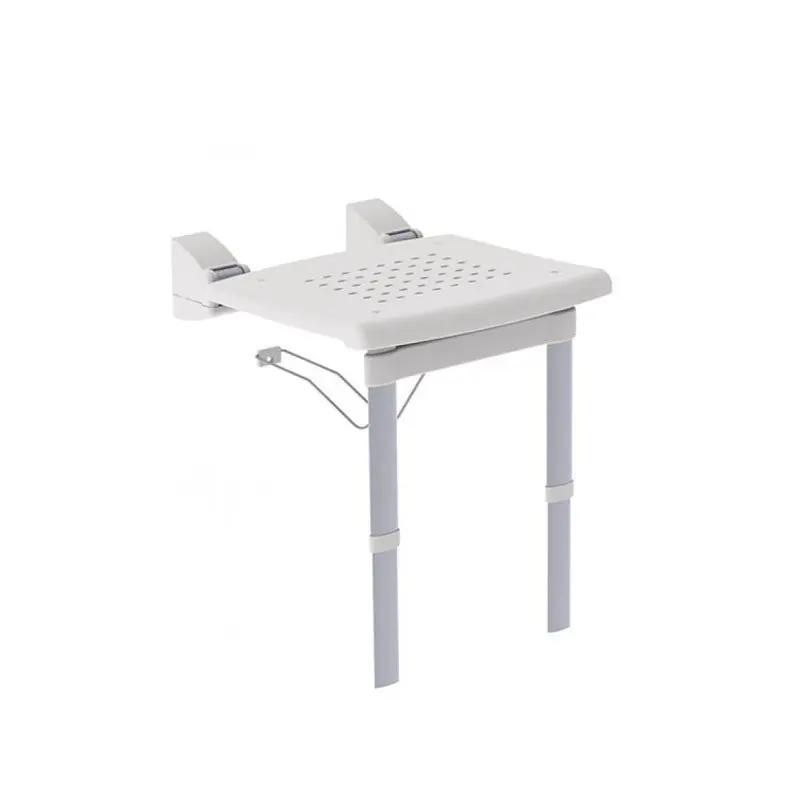 Sedile ribaltabile da muro con gambe, bianco PR-WSL-PP-BX