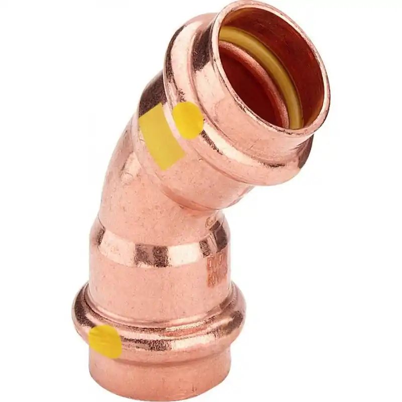 VIEGA 2626 Curva 45° Femmina/Femmina Ø15 In Rame A Pressare Per Gas - 345600
