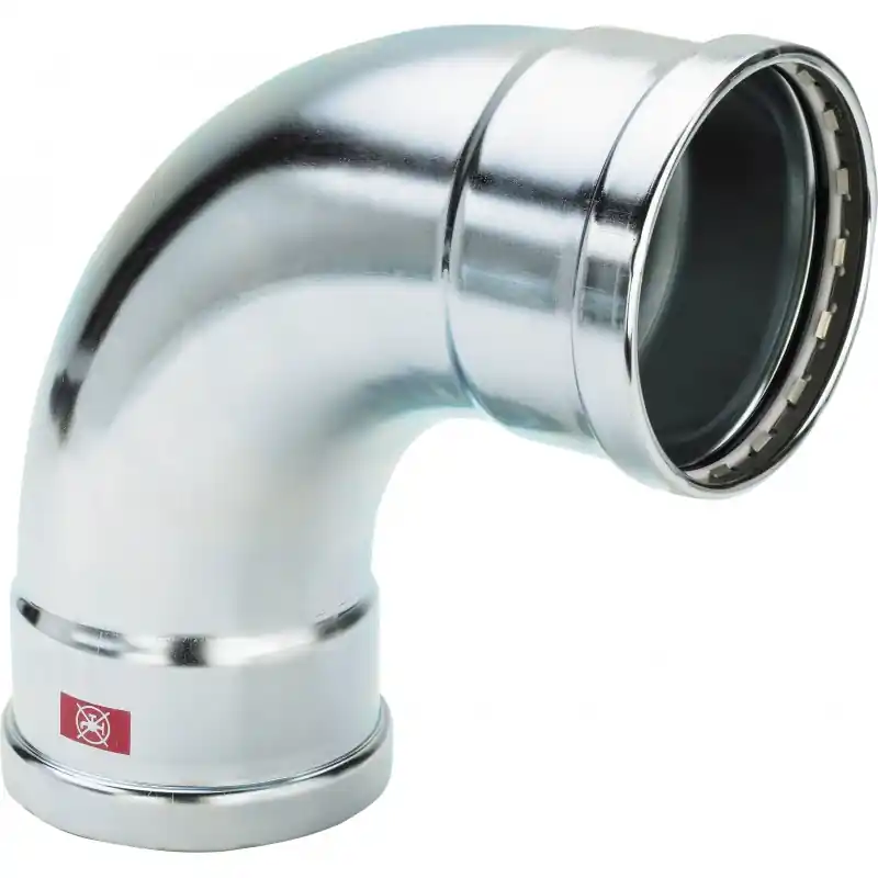 VIEGA 1116XL Curva 90° Femmina/Femmina Ø64 In Acciaio A Pressare - 597573