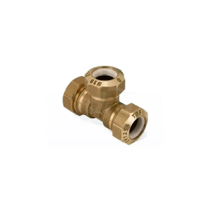 EFFEBI Tof/T Raccordo Tee Intermedio Ottone Ø40X40X40 Per Polietilene - 01050007P