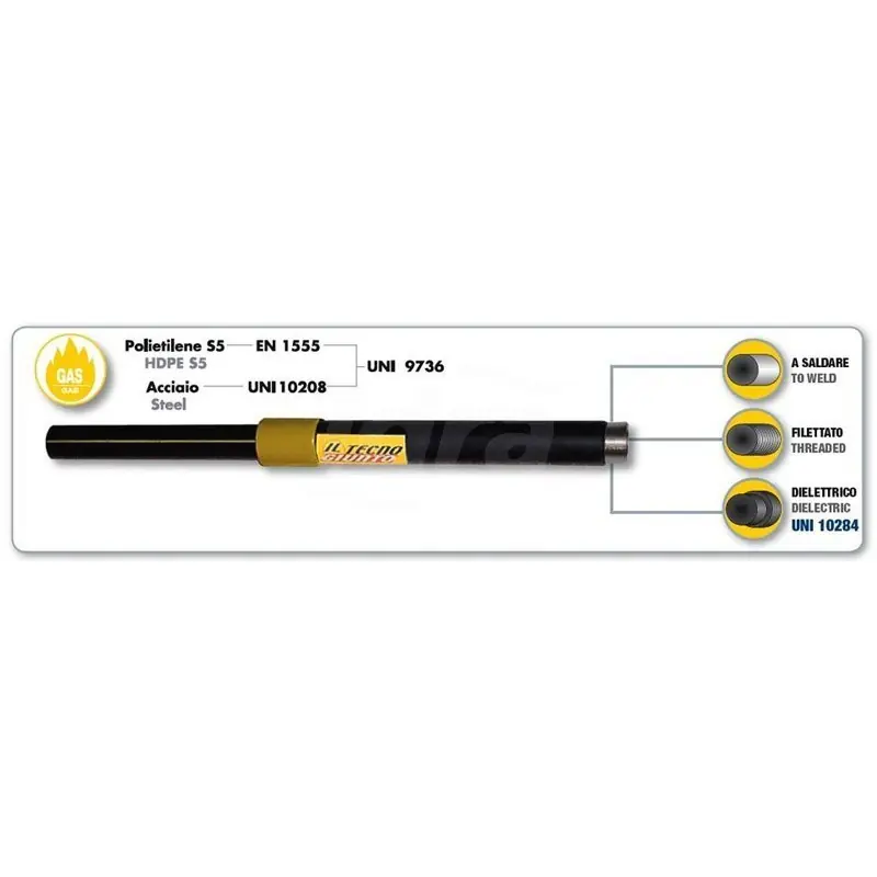 Giunto di transizione poliet/acc. rives. fil.2 1/2" 00000020305