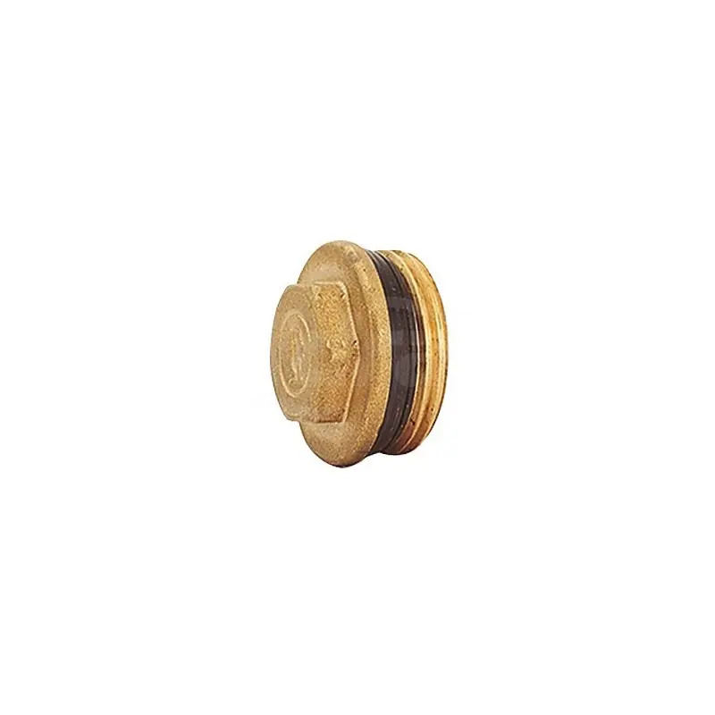 GIACOMINI Tappo Terminale Ottone Filettato Maschio 1", Autotenuta - R592DY005