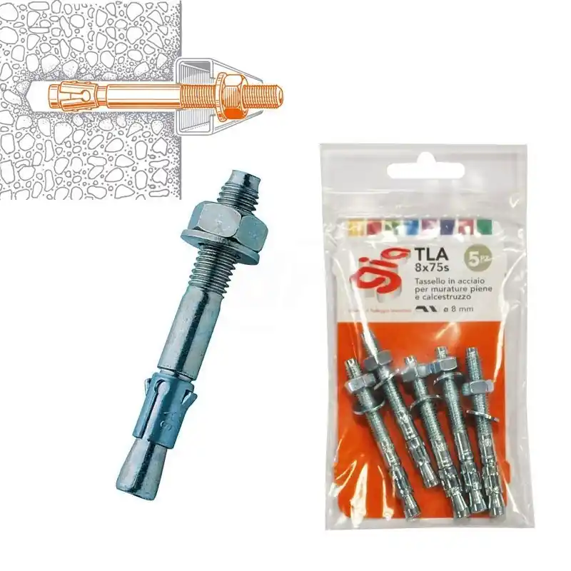 Tla 8X75 Tass. Acc.+Lamierino per Fissaggio Pes. 130112