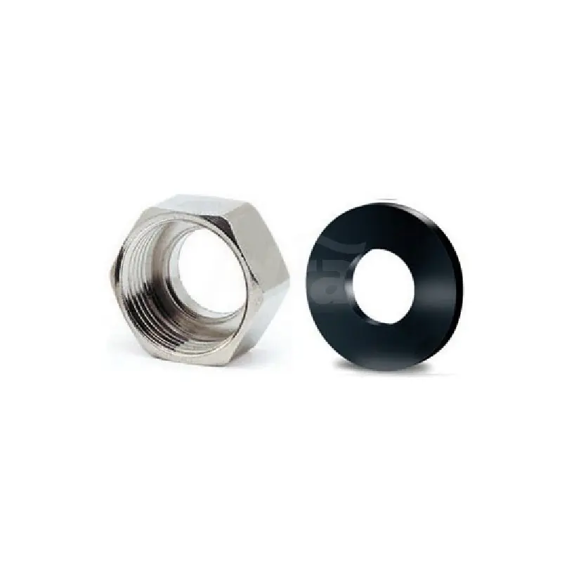 EUROTIS Dado Ridoto Ottone Nichelato Con Guarnizione Nbr Ø3/4" Femmina Per Tubo DN12 - A02-0010-01890
