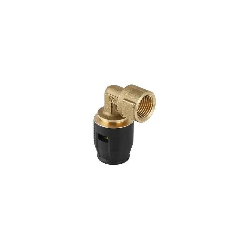 GEBERIT Pushfit Gomito 90° Femmina Ottone Ø20X1/2"F - 651.271.00.1