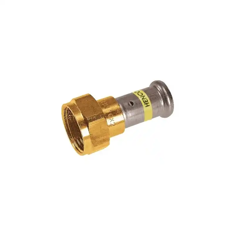Manicotto con dado girevole sede piana in ottone 32x1"1/4 Gas 26PG32Z06
