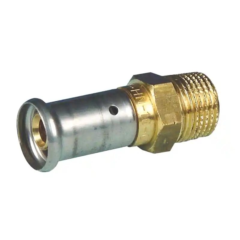 17P raccordo diritto maschio ø26x3/4"M ottone press. 17P2605