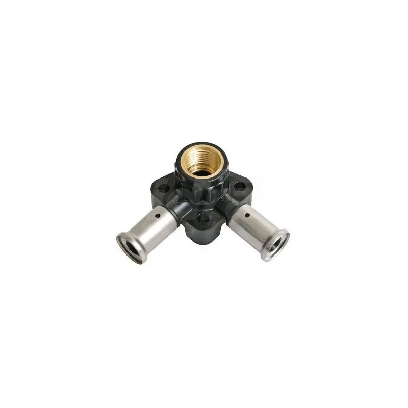 3PK gomito doppio con flangia ø20x1/2"F x20mm PVDF 3PK200420