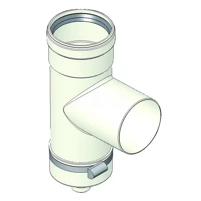 Raccordo a tee d=80 c/tappo raccogli condensa 00000051056