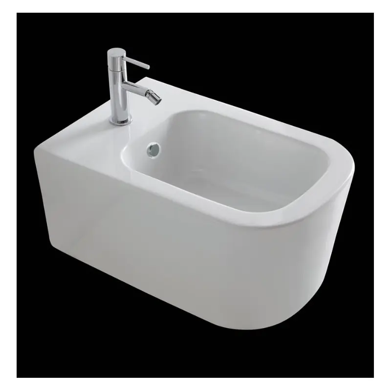 GALASSIA Meg11 Pro Bidet Sospeso Monoforo, Fissaggi Nascosti, Ceramica, Bianco - 5412