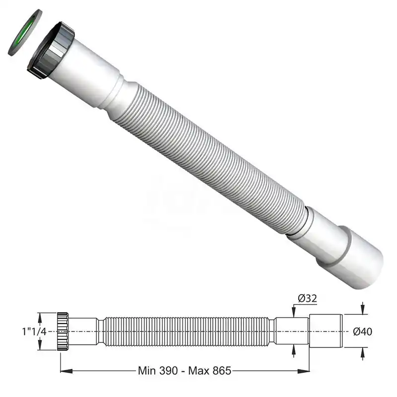 MAGIKONE Tubo flessibile ed estensibile attacco con ghiera in lega leggera 9334OT54B0