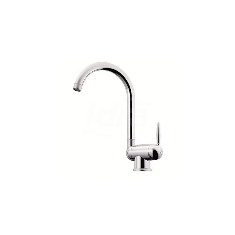 NOBILI Miscelatore Rubinetto Per Lavello Cucina Serie OVETTO da Sottofinestra, Bocca girevole, Bocca ruotabile, Aeratore anticalcare M 22X1, flessibli Inox Di collegamento diametro 3/8 NU12513/4CR