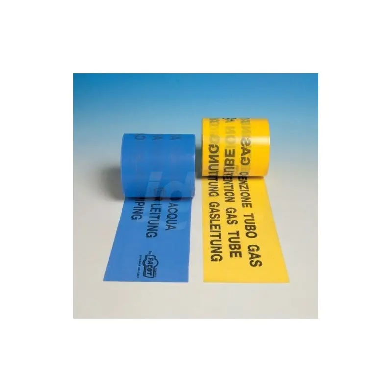 Nastri di segnalazione di tubazioni interrate TUBO ACQUA H.120mmx200m ACQUAEC0120N