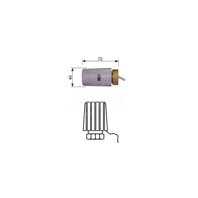 Attuatore elettrotermico per collettore normalmente chiuso con attacco M30x1,5 20318001
