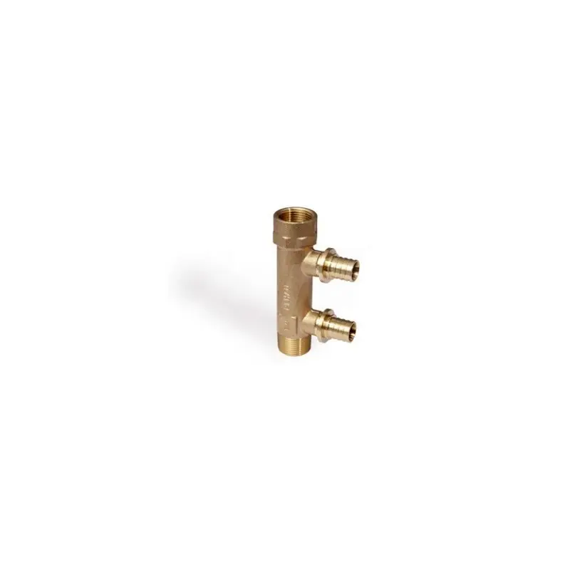 REHAU Collettore RAUTITAN LX, Autobloccante Duplice Diam.16x3/4" M/F, Ottone - 11680241001