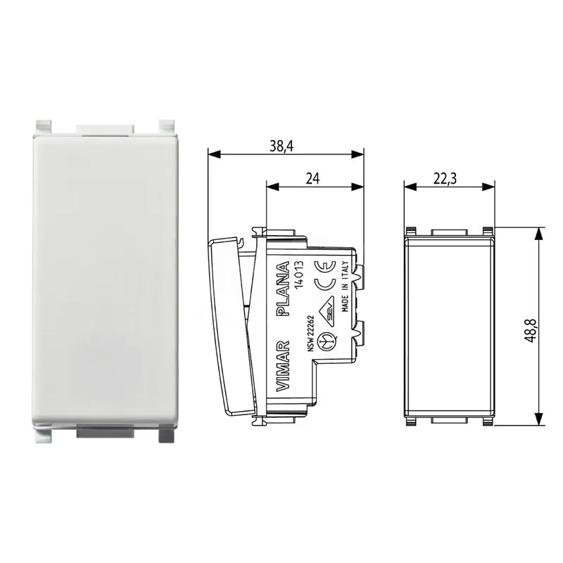 Invertitore 1P 16AX bianco VIW14013