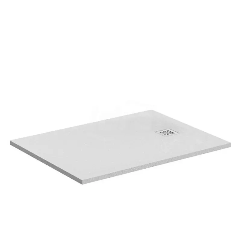 ULTRA FLAT S piatto doccia rettangolare ultrasottile Ideal Solid 100 x 80 cm, finitura opaca effetto pietra, bianco K8219FR