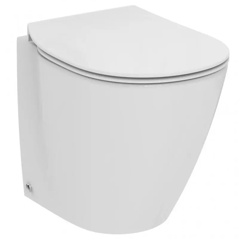 IDEAL STANDARD Connect Space Vaso a Pavimento, Filo Parete, Ceramica Bianco, Design Compatto - E130901