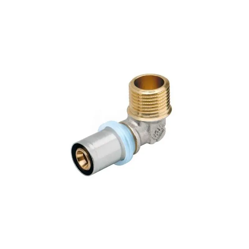 RBM 676 Raccordo Gomito Maschio Ø20/2X1/2"M A Pressare Per Tubo Tita-Fix - 06762020