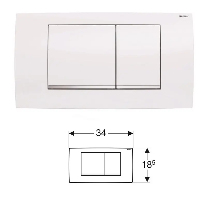 Placca di Comando Twinline per risciacquo a 2 quantità, bianco 115.899.KJ.1