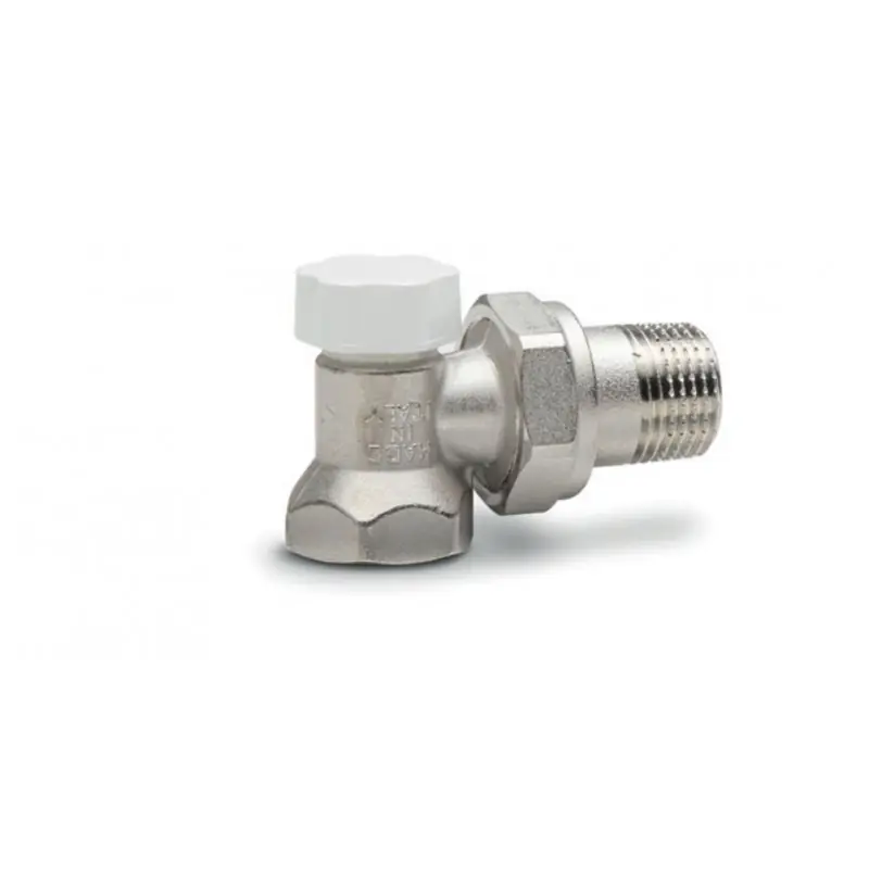 LUXOR Valvola Manuale Radiatore Easy Series, DN 15 1/2", Ottone Nichelato, Regolabile - 11062100