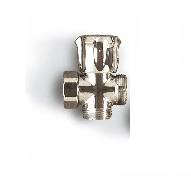 GIUSEPPE TIRINNANZI Rubinetto a Tre Vie, Ottone Cromato, Maniglia ABS, Attacco 3/4" - 786400AC