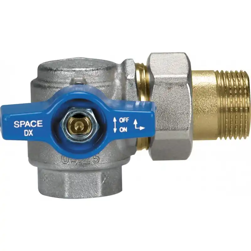 EFFEBI Space 2071B Valvola Sfera Squadra Destra Ø3/4" Farfalla Blu - 2071B405