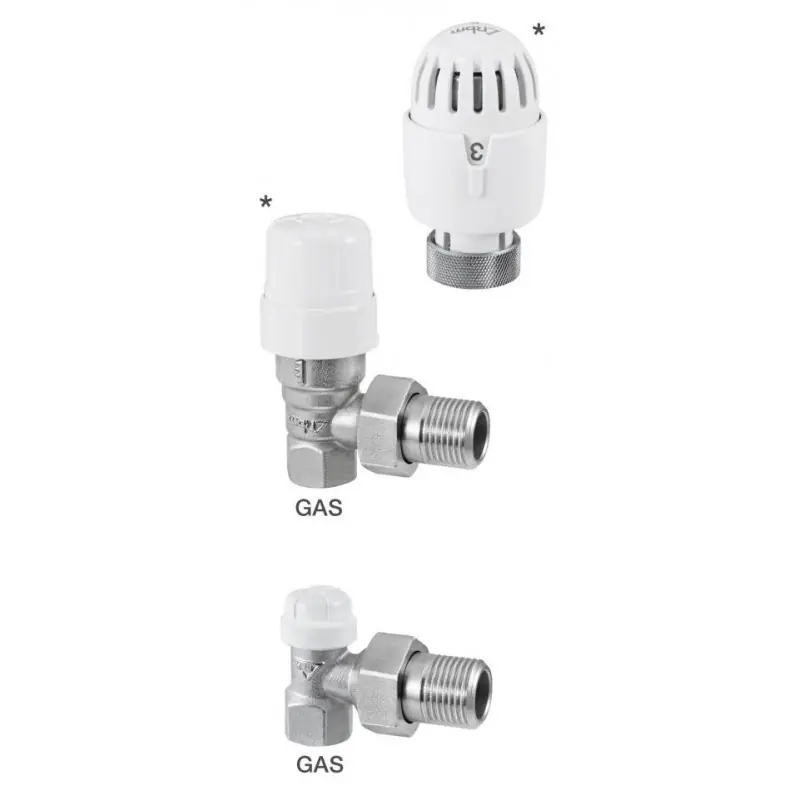 RBM 2078 Valvola Termostatica E Detentore Angolare Per Tubo Ferro Ø1/2" - 20780400