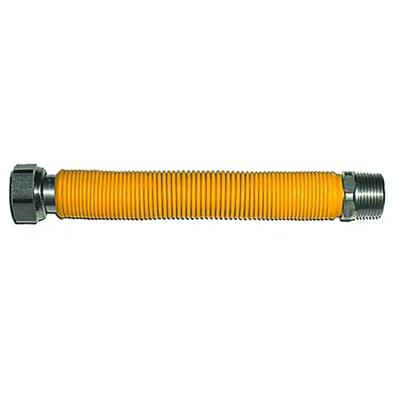 Flessibile estensibile per allacciamento caldaia gas rivestito in poliolefine giallo ø3/4" 65/130mm 00000016190