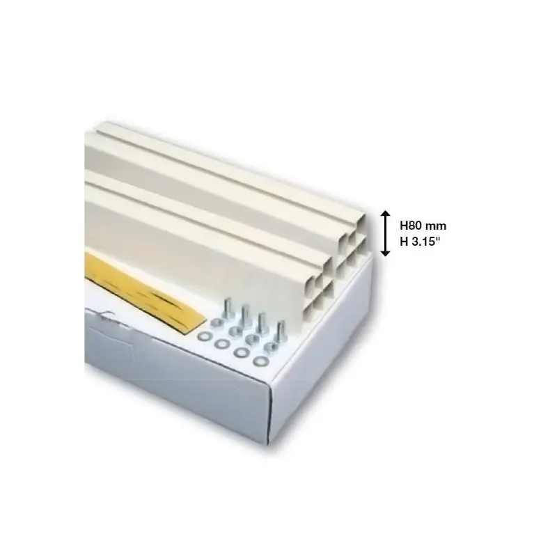 NICCONS Base A Pavimento Pvc Avorio 350X80mm Astucciate - 9898-032-01S