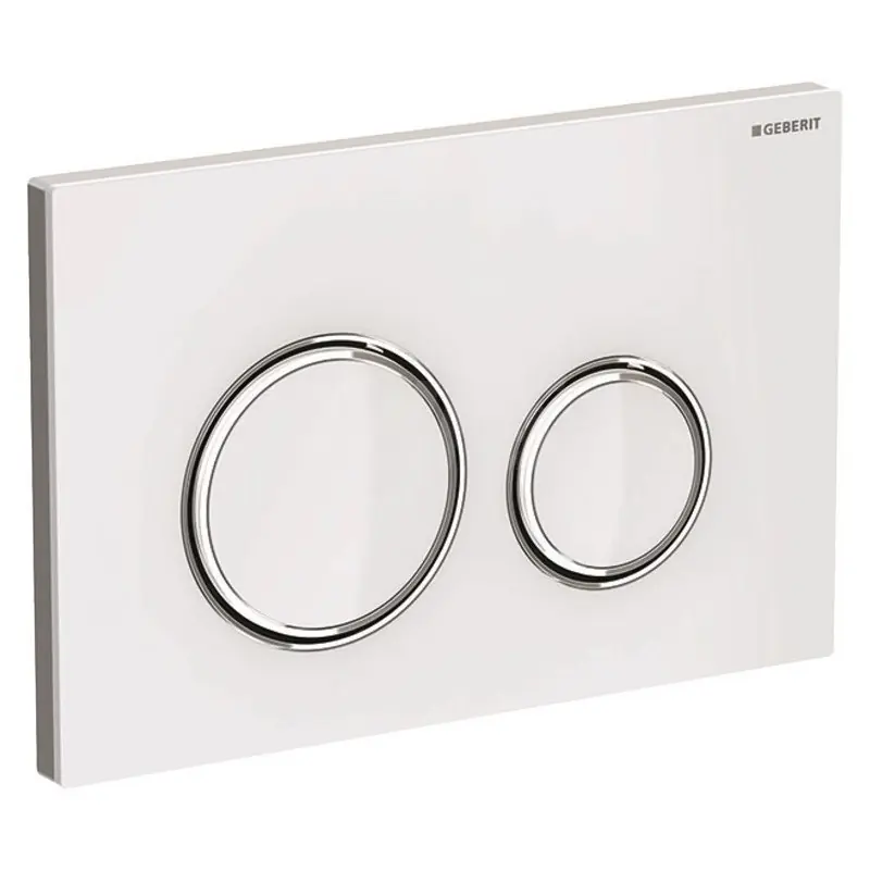 GEBERIT Sigma21 Placca Comando Vetro Bianco/Cromo - 115.884.SI.1