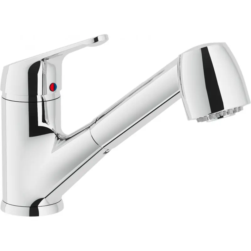 NOBILI HERA Miscelatore Rubinetto Monocomando Lavello e Doccetta Estraibile 2G, Finitura Cromo HE24117CR
