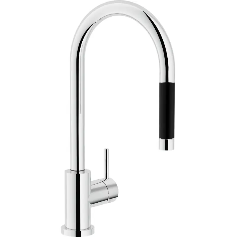 NOBILI LIVE Miscelatore Rubinetto Lavello e Doccetta Estraibile, Finitura Cromo LV00137/1CR