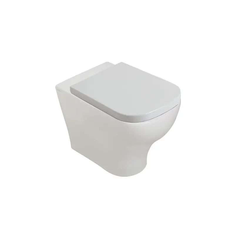 GALASSIA Plus Vaso a Terra, Scarico Universale, 55x35 cm, Bianco Lucido - 6113
