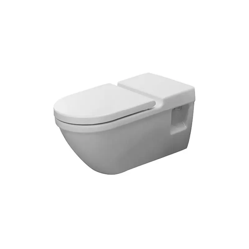 DURAVIT Starck 3 Vaso Sospeso Vital, Ceramica, Senza Sedile, Con Brida, 37x70 cm - 2203090000