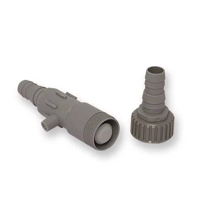 TIRINNANZI Doppio Porta Gomma Plastica Ø20mm Con Valvola Antiritorno - 784900PG20X20