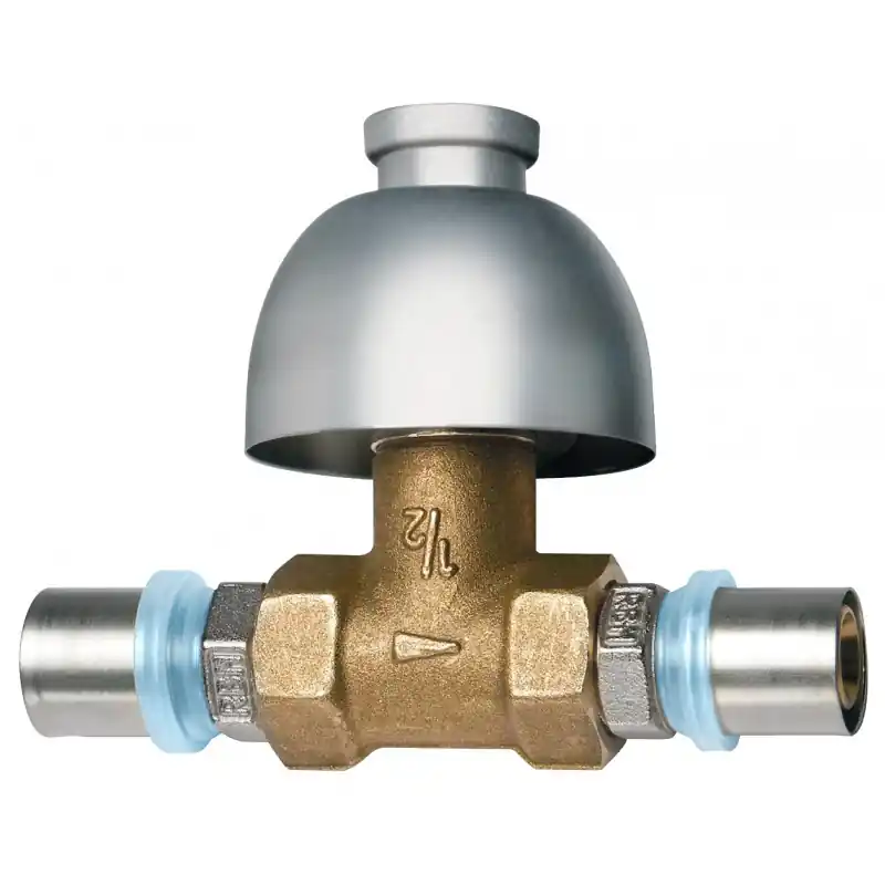 RBM 20.A Rubinetto Arresto Incasso T Ø26/2X1/2"X26/2Mm Con Cappuccio Cromato Per Tubo Tita-Fix - 00200520