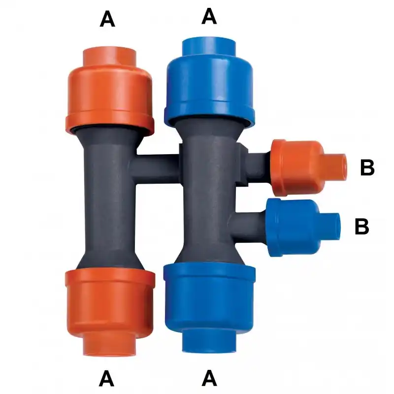 RBM 944.A Collettore Complanare Monolaterale Diam.20/2 1+1 Derivazioni Diam.8/1Mm - 09442020