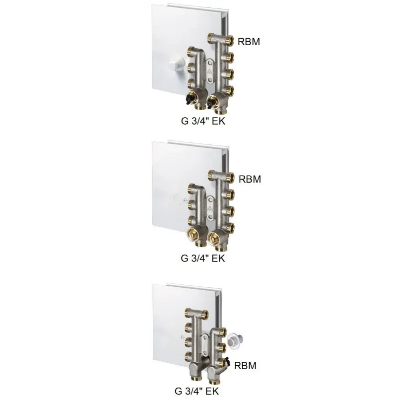 RBM 967 Monoblock Collettore 5+3 Derivazioni Cassetta E Pomolo Coperchio - 09670000