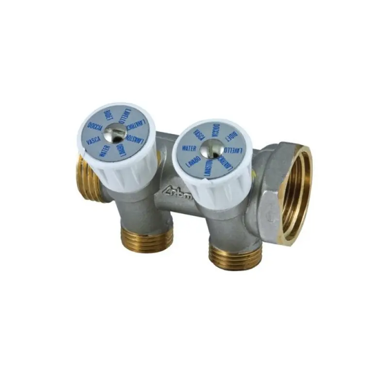 RBM 171 Collettore Con Valvole Intercettazione Diam.1"Mf 4 Derivazioni Diam.1/2"M Standard - 13300600