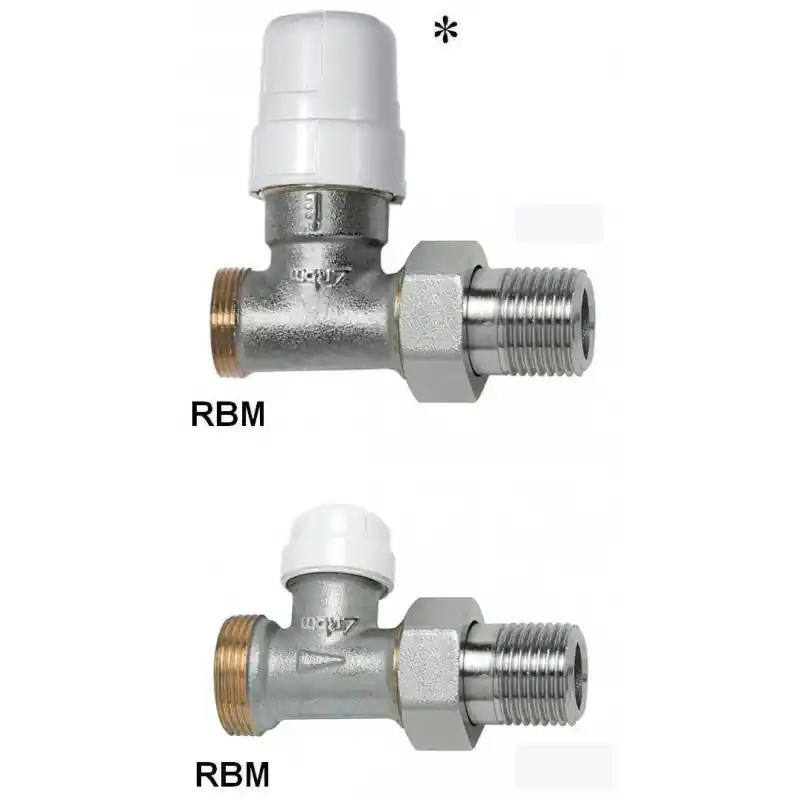 RBM 1345 Valvola Termostatizzabile Con Detentore Diritto Per Tubo Rame Ø1/2" - 13450400
